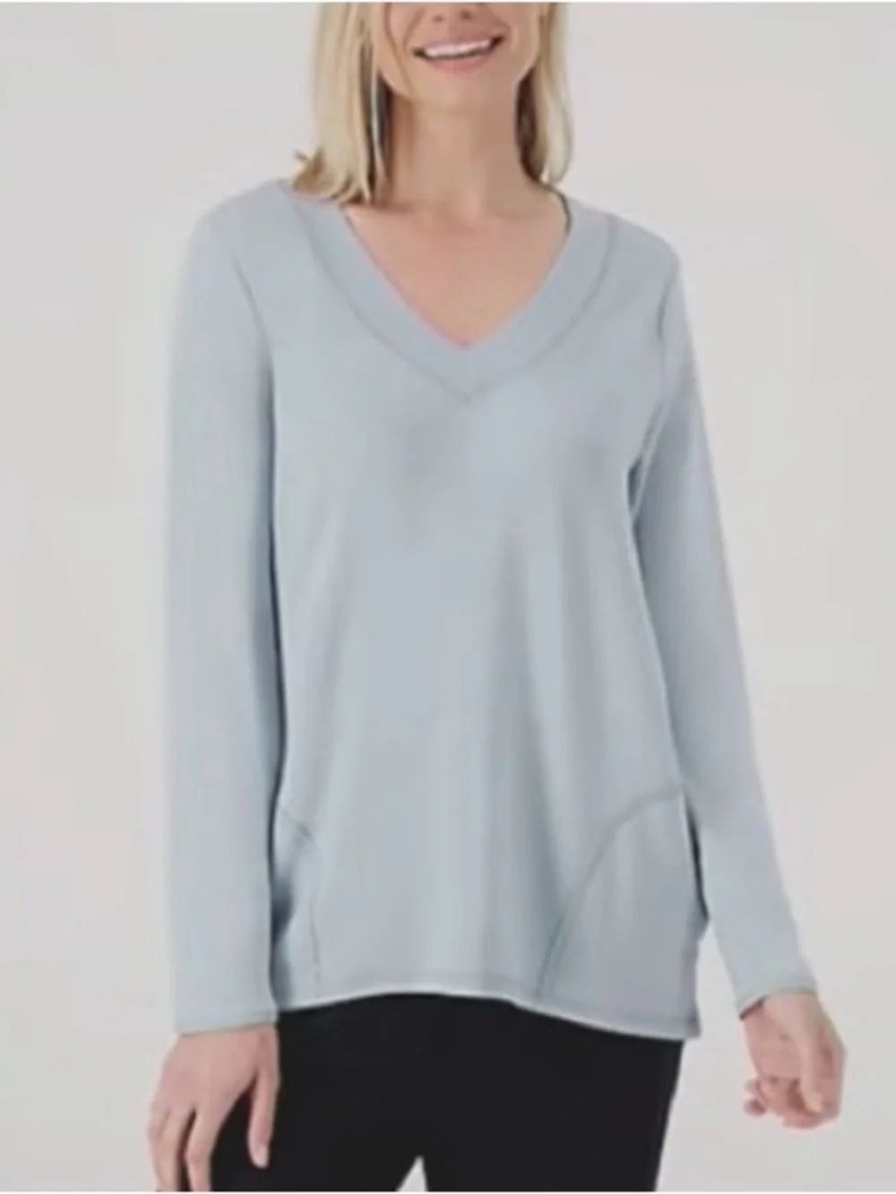 zuda Z-Knit V-Neck Pocket Pullover
